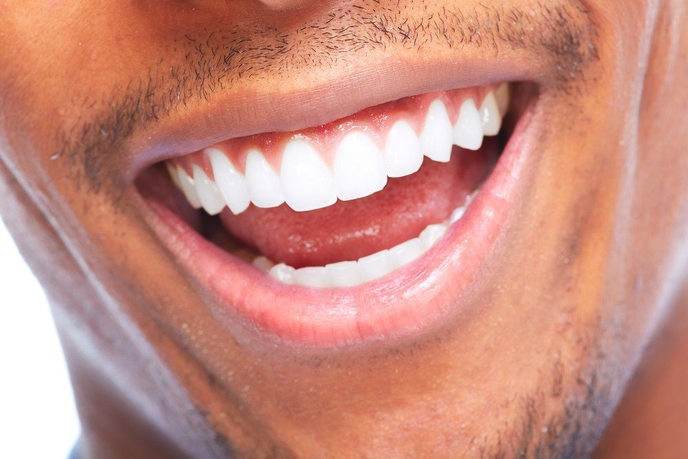Close-up of man's smile