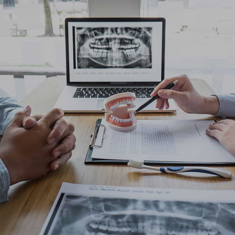 Dental crown placed over a tooth